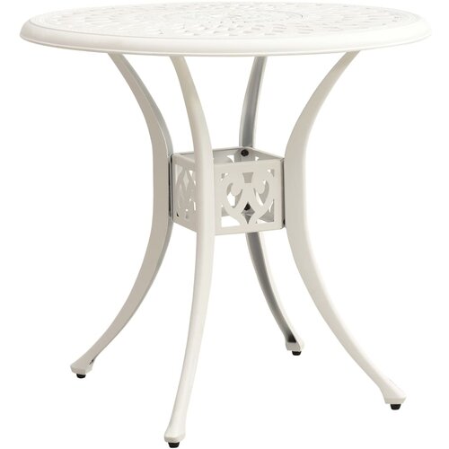 The Living Store Vrtna miza bela 78x78x72 cm liti aluminij - Vrtna Miza, (21472878) Slike