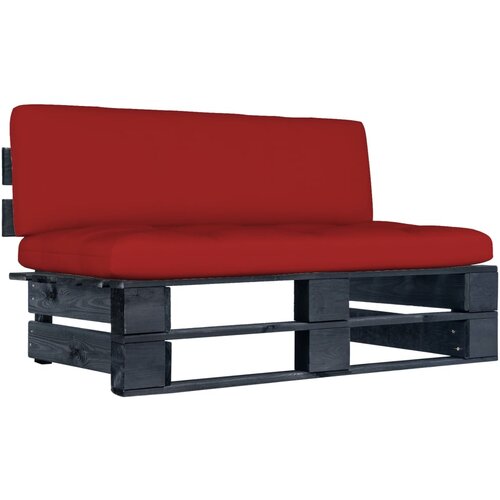  Srednja vrtna sofa od paleta od crno impregnirane borovine Cene
