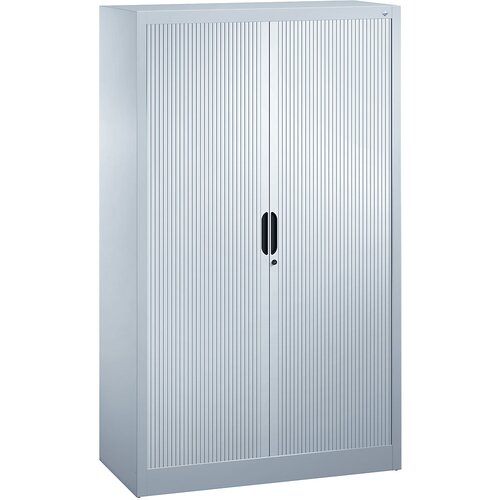 C+P Omara z rolojem, vodoravne žaluzije, VxŠxG 1660 x 1000 x 420 mm, 3 police, 4 prostori za mape, svetlo siva Cene