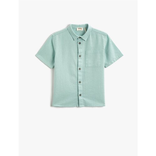 Koton Linen Blend Shirt Short Sleeve Cene