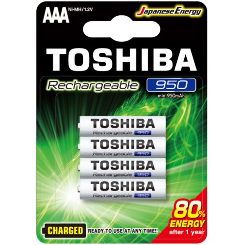  Toshiba AAA 1/4 1.2V 950mAh Ni-MH punjive pakovanje 4 kom Slike