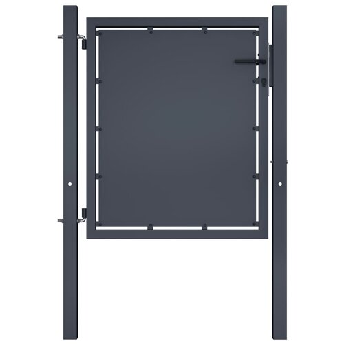 vidaXL vrtna vrata iz jekla 100x100 cm antracitna Cene