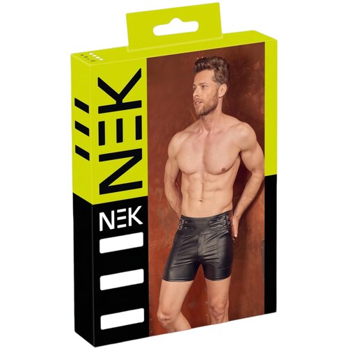 NEK - moške kratke hlače s kovinsko zaponko (črne) - M Cene