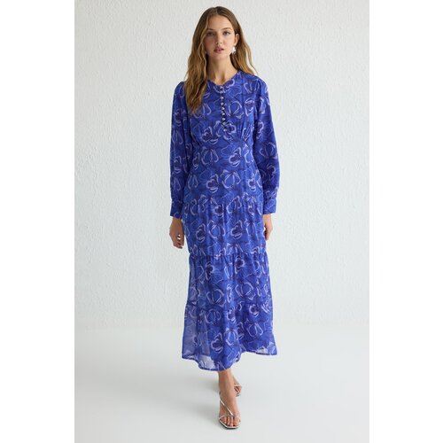 Trendyol Purple Lined Floral Woven Chiffon Dress Cene