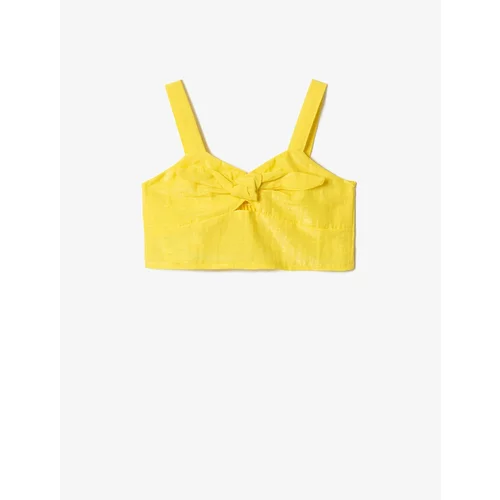 Koton Crop Top with Straps and Gathered Front