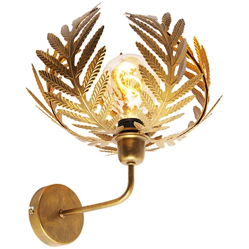 QAZQA Vintage stenska svetilka zlata - Botanica