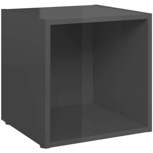 VidaXL TV ormarići 4 kom visoki sjaj sivi 37 x 35 x 37 cm od iverice Slike