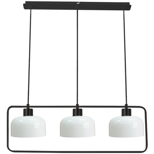 Candellux Lighting Crno-bijela viseća svjetiljka sa staklenim sjenilom Zodiac &amp;ndash; Slike