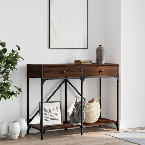  Konzolni stol boja smeđeg hrasta 100x39x78,5 cm Cene