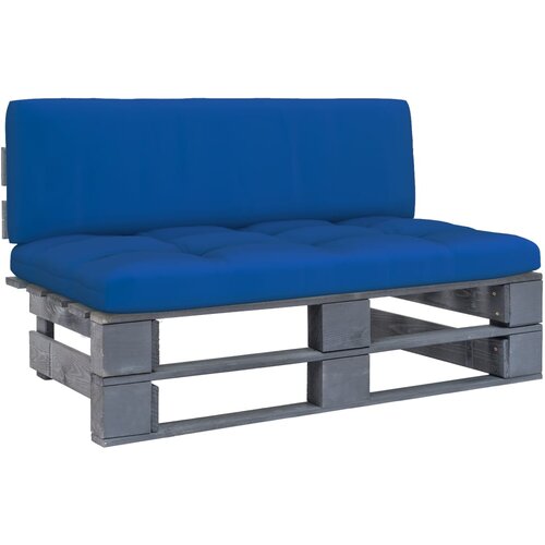 VidaXL Vrtna srednja sofa od paleta od sivo impregnirane borovine Slike