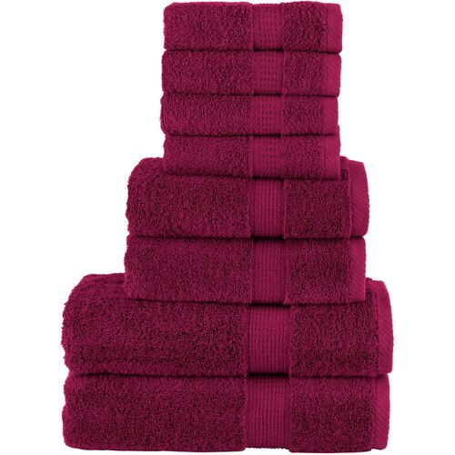  8-dijelni vrhunski set ručnika SOLUND bordo 600 gsm Cijene
