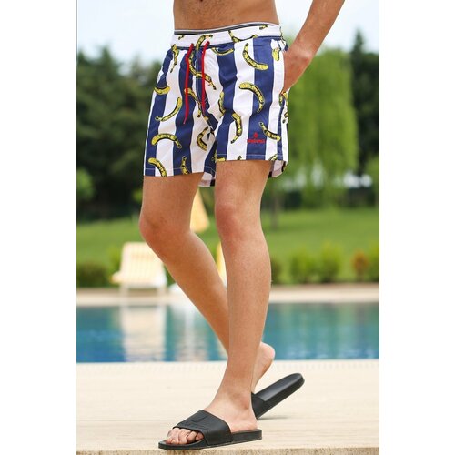 Madmext Swim Shorts - Dark blue - Color block Slike