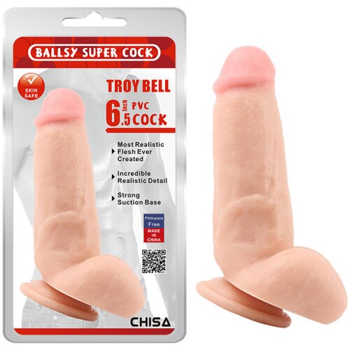  Troy Bell Dildo, Boja kože, 17 cm Cene