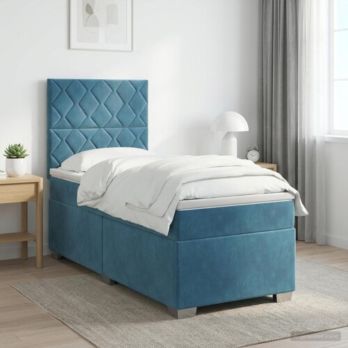  Boxspring krevet s madracem Plava 100 x 200 cm Baršun Cene