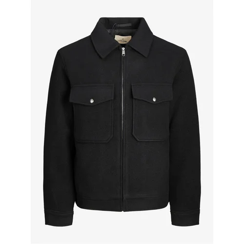 Jack & Jones Black men's wool jacket jacket Baxter - Men