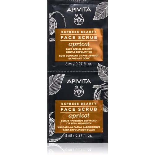 Apivita Express Beauty Apricot nežni čistilni piling za obraz 2 x 8 ml Cene