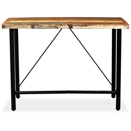  Barski stol od masivnog obnovljenog drva 150x70x107 cm Slike