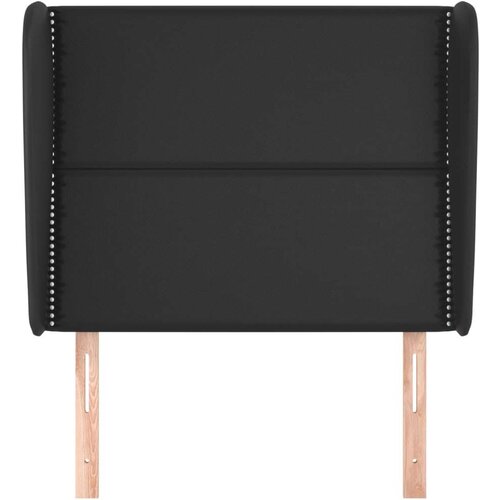  Uzglavlje s u&amp;scaron;ima crno 103x23x118/128 cm od umjetne kože Slike