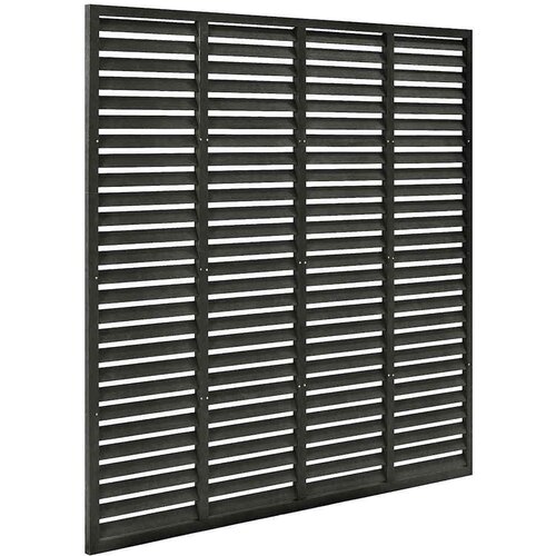 vidaXL Rešetkasta ograda od WPC-a 180 x 180 cm crna Cene