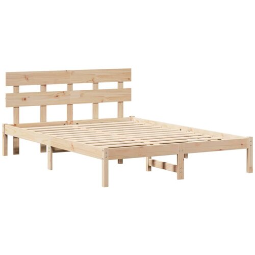 vidaXL konstrukcija postelje rjava 140 x 200 cm trden borov les, (5000023091) Cene