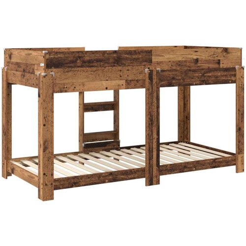  Krevet na kat za djecu s madracem Staro drvo 100 x 200 cm Slike