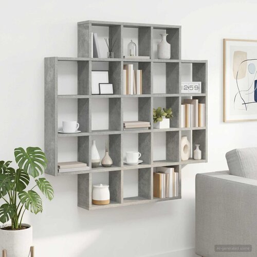  Polica na zidu Betonska siva 100 x 13 x 100 cm Slike