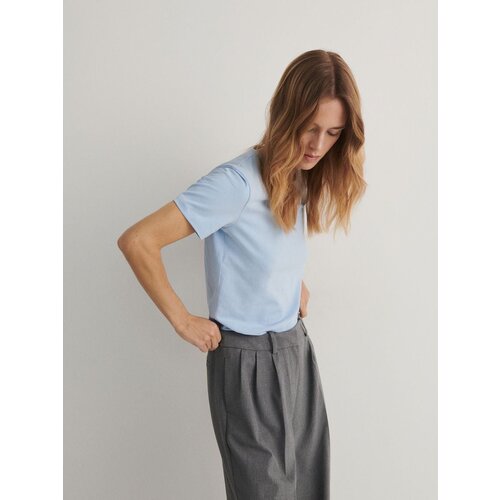 Reserved majica slim fit - modra Slike