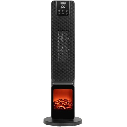 Teesa Grelec keramični stoječ PTC 8062 z upravljalcem , imitacija kamina, 2000W, črne barve, (21779449) Slike