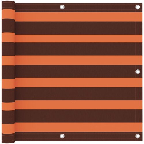 vidaXL Balkonsko platno oranžno in rjavo 90x400 cm oksford blago Cene