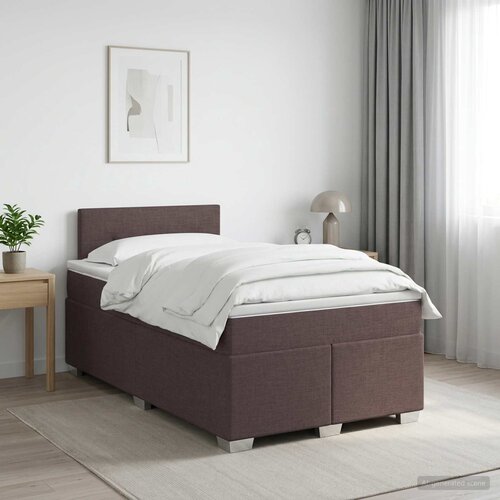  Boxspring krevet s madracem Tamno smeđa 120 x 200 cm Tkanina Cene