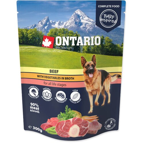 Ontario Dog - govedina in zelenjava v juhi, 300g 300 g Cene