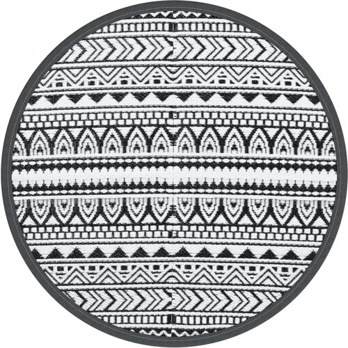 vidaXL Zunanja preproga črna Ø120 cm PP, (21207594) Cene