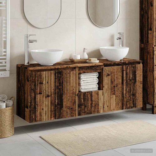  Set ormarića za kupaonicu 3 kom. Staro drvo 49,5 x 41 x 64,5 cm Cene