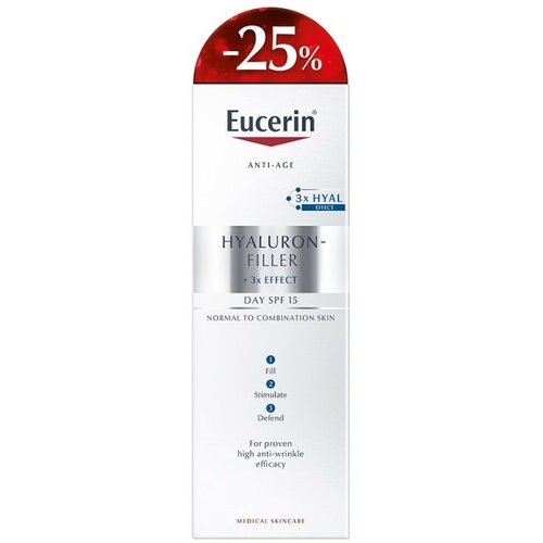 EUCERIN® Hyaluron-Filler Dnevna krema za normalnu i mešovitu kožu 50ml spf15 -25% Cene