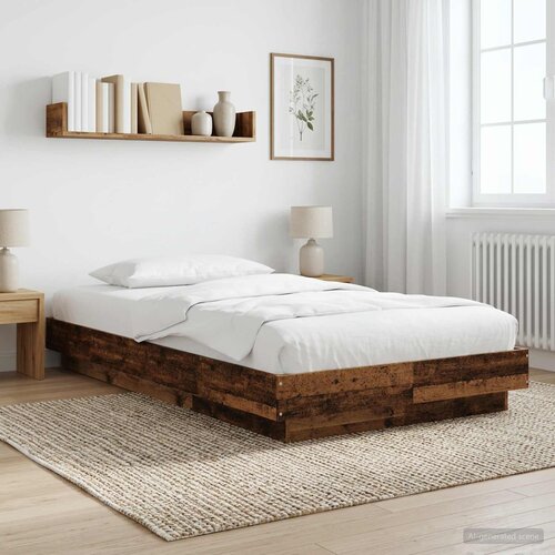  Okvir kreveta za pod Staro drvo 80 x 210 cm Konstruirano drvo Slike
