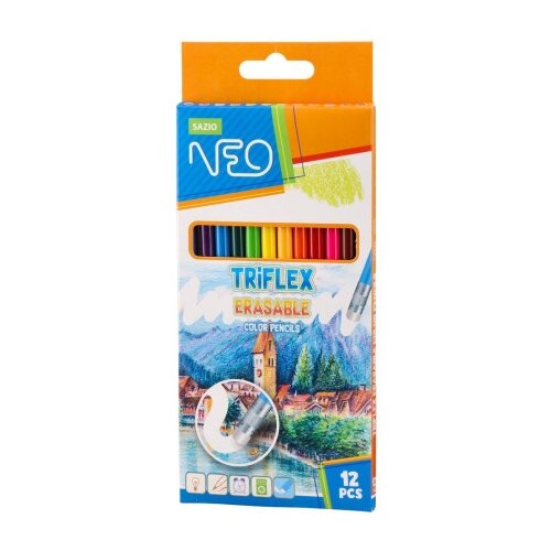 Sazio Triflex erasable, drvena boja, 12K ( 102116 ) Cene