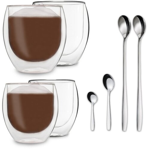 Feelino DUOS Jumbo kozarci z dvojnimi stenami 2 x 310 in 410 ml vključno z žličko Cene