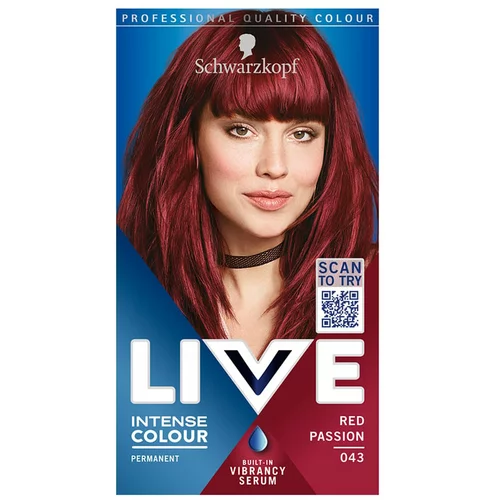 LIVE Intense Colour permanentna barva za lase odtenek 043 Red Passion 1 kos
