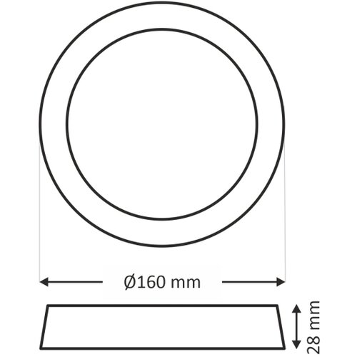  LED plafonsko svetlo LED/12W/230V 4200K prečnik 16 cm bela Slike