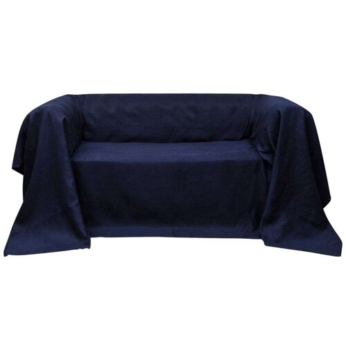 vidaXL Prekrivač za Kauč Mikro-fiber Plava boja 140 x 210 cm Cene