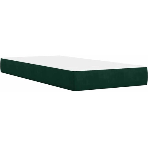 Box spring krevet s madracem tamnozeleni 90x190 cm bar&amp;scaron;unasti Slike