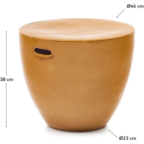 Kave Home Okrugao vrtni stolić keramički &amp;oslash; 45 cm Mesquida &amp;ndash; Slike