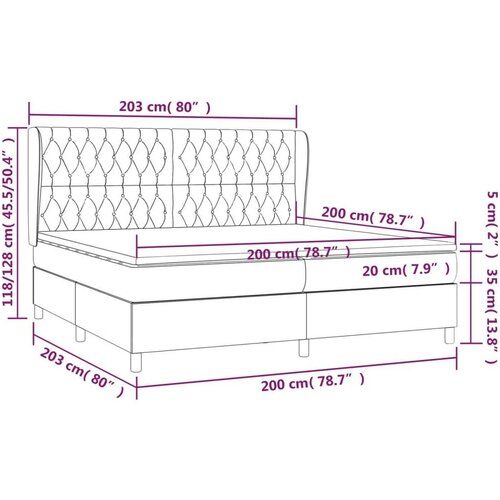  S oprugama i madracem svjetlosivi 200x200 cm bar&amp;scaron;unasti Slike
