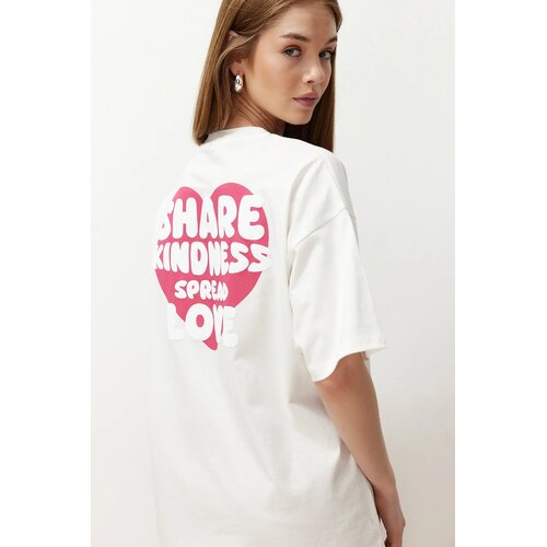 TRENDYOLMILLA Ženska majica TWOSS24TS00236, Bela Cene