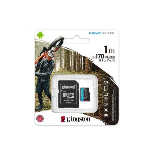 Kingston memorijska kartica U3 V30 microsdxc 1TB canvas go plus 170R A2 + adapter SDCG3/1TB Slike
