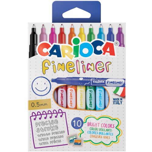 Carioca 10-delni komplet finelinerjev 0,5 mm - Cene
