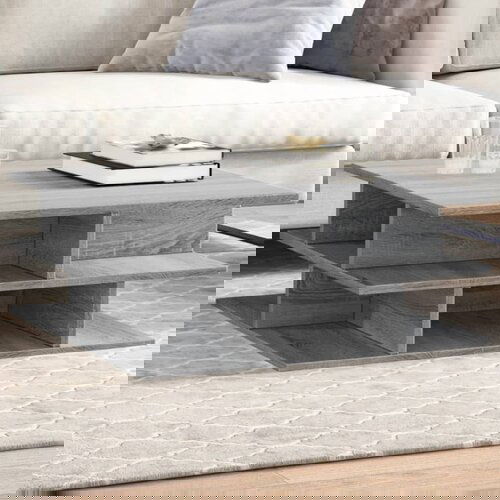  The Living Store Klubska mizica siva sonoma 70x70x29 cm inženirski les - Klubska Mizica, (21440999) Slike