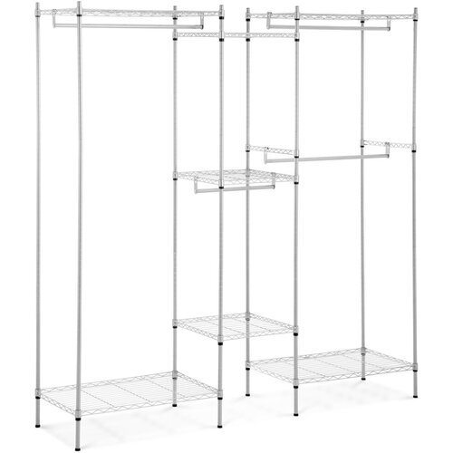 Royal Catering Žično stojalo za garderobo, garderobo, 7 polic, 4 palice, 189 x 45 x 196 cm, do 210 kg, (21275786) Cene