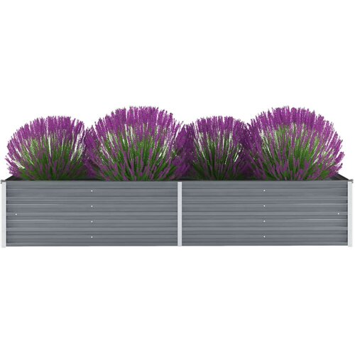 vidaXL Visoka greda iz pocinkanega jekla 240x80x45 cm sive barve Cene