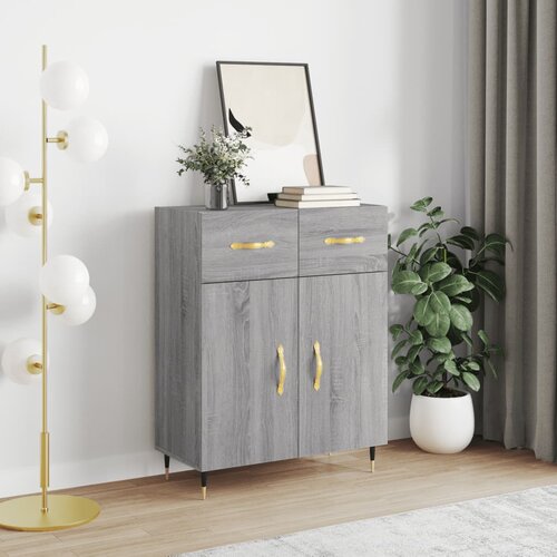 vidaXL Komoda siva sonoma 69,5x34x90 cm inženirski les Cene